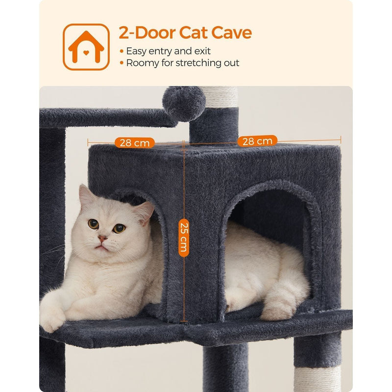 Feandrea Tall Grey Cat Tree For Indoor Cats
