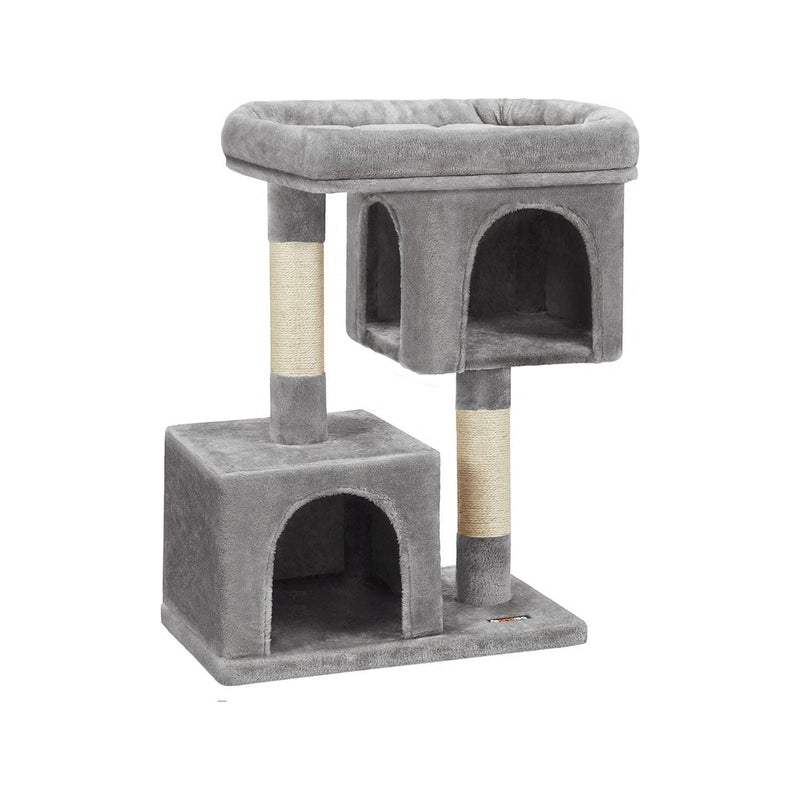 Feandrea Cat Tree With Bed On Top, Grey