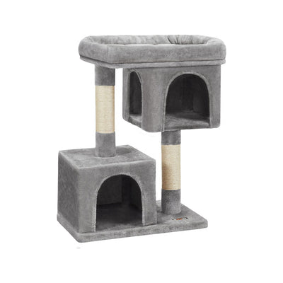 Feandrea Cat Tree With Bed On Top, Grey Songmics