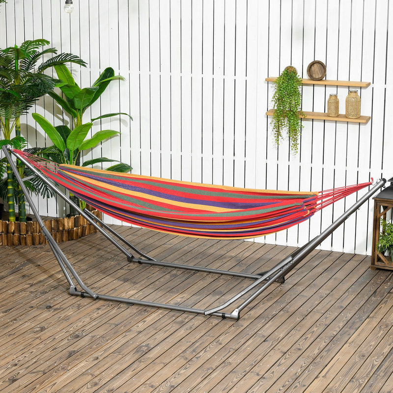 Foldable Hammock Stand, 120kg, Black Outsunny