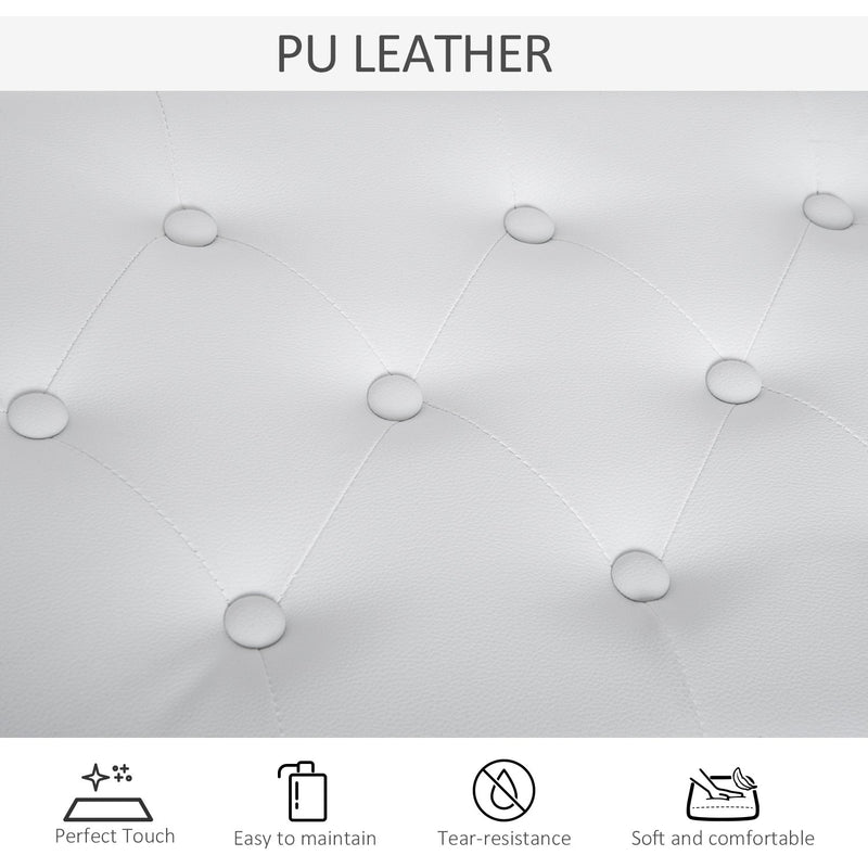 White Piano Stool With Storage