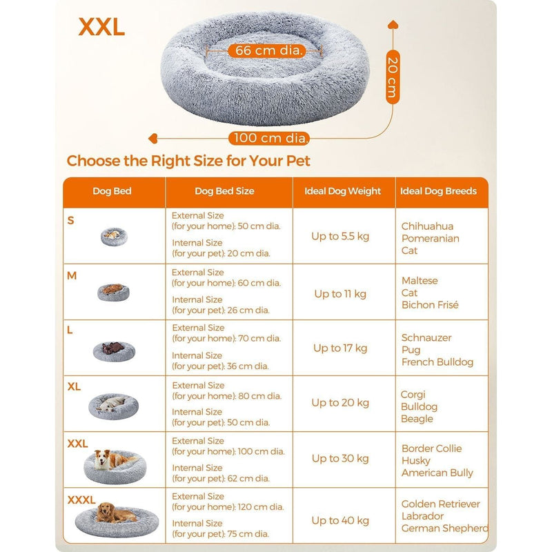 Feandrea Grey Dog Bed Large