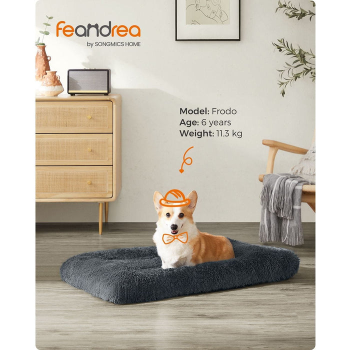 Feandrea Dog Bed For Small Dogs, 95x60cm, Grey