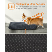 Feandrea Dog Bed For Small Dogs, 95x60cm, Grey