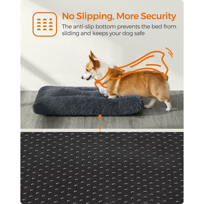 Feandrea Dog Bed For Small Dogs, 95x60cm, Grey