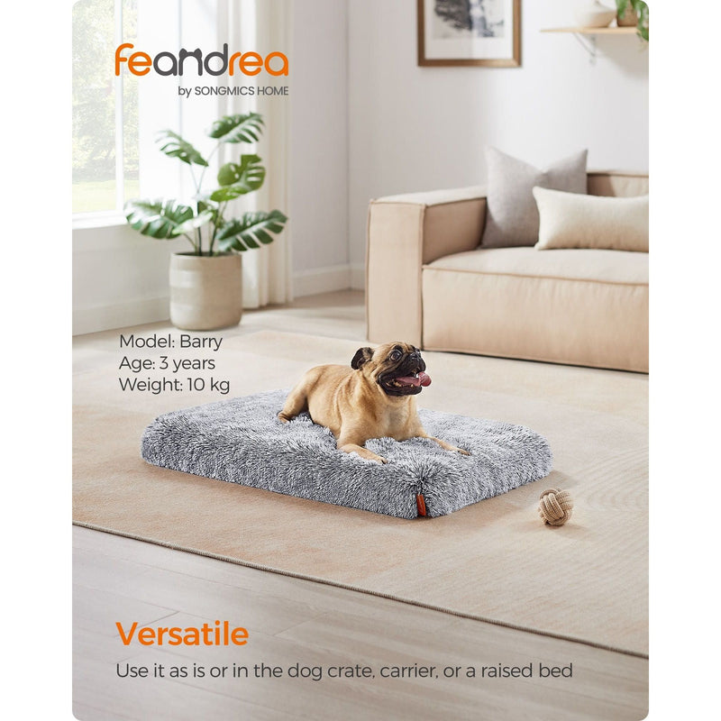 Feandrea Washable Dog Beds For Small Dogs, Grey Ombre 80x50cm