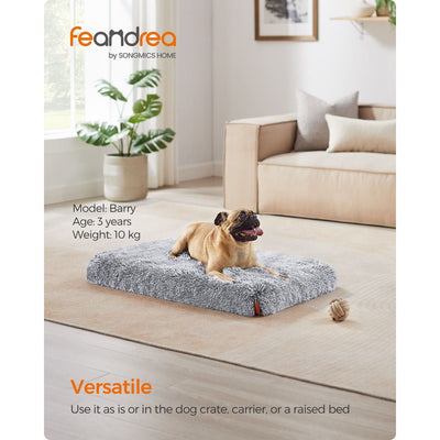 Feandrea Washable Dog Beds For Small Dogs, Grey Ombre 80x50cm
