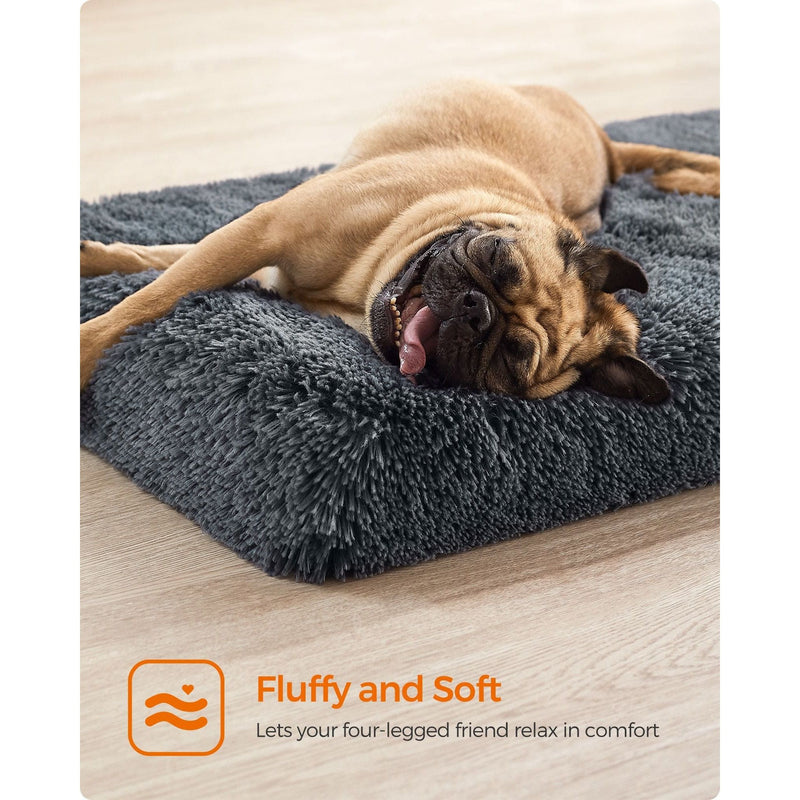 Feandrea Washable Dog Beds For Small Dogs, Dark Grey, 80x50cm