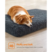 Feandrea Washable Dog Beds For Small Dogs, Dark Grey, 95x60cm
