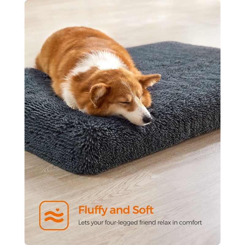 Feandrea Washable Dog Beds For Small Dogs, Dark Grey, 95x60cm