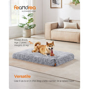 Feandrea Washable Dog Beds For Large Dogs, Grey Ombre, 110x73cm