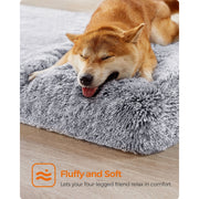 Feandrea Washable Dog Beds For Large Dogs, Grey Ombre, 110x73cm