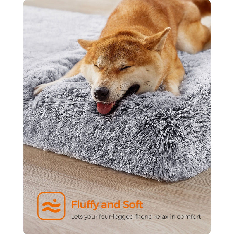 Feandrea Washable Dog Beds For Large Dogs, Grey Ombre, 110x73cm