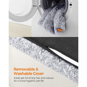 Feandrea Washable Dog Beds For Large Dogs, Grey Ombre, 110x73cm