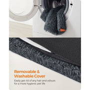 Feandrea Washable Dog Beds For Large Dogs, Dark Grey, 110x73cm
