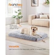 Feandrea Big Fluffy Dog Bed, Grey Ombre