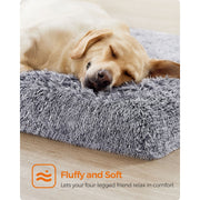 Feandrea Big Fluffy Dog Bed, Grey Ombre