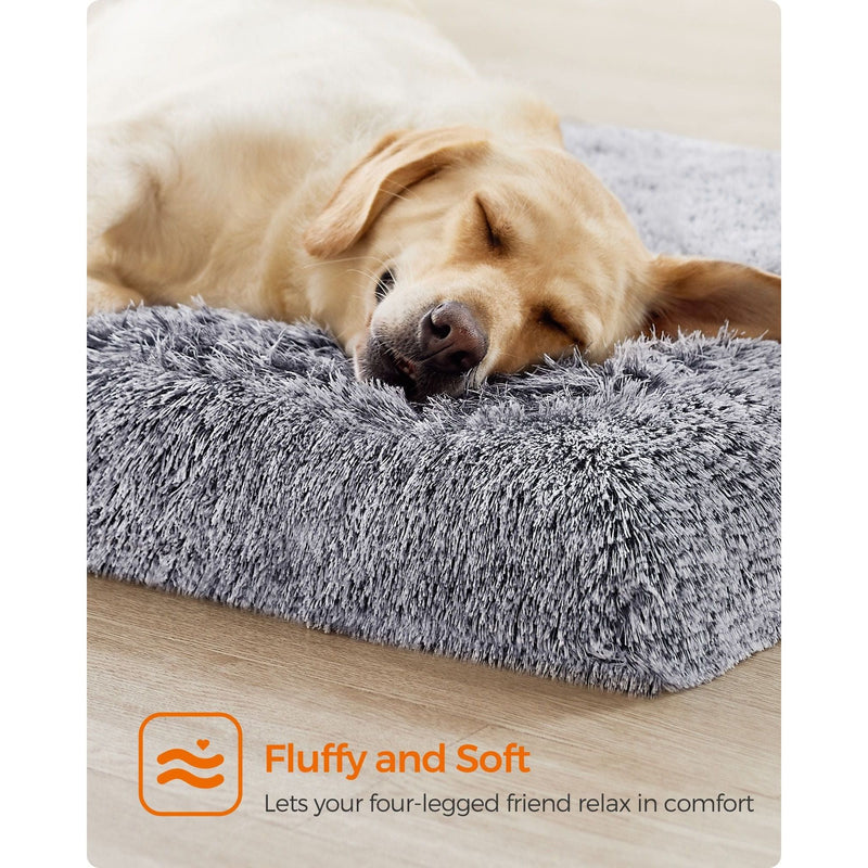Feandrea Big Fluffy Dog Bed, Grey Ombre
