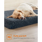 Feandrea Big Fluffy Dog Bed, Dark Grey