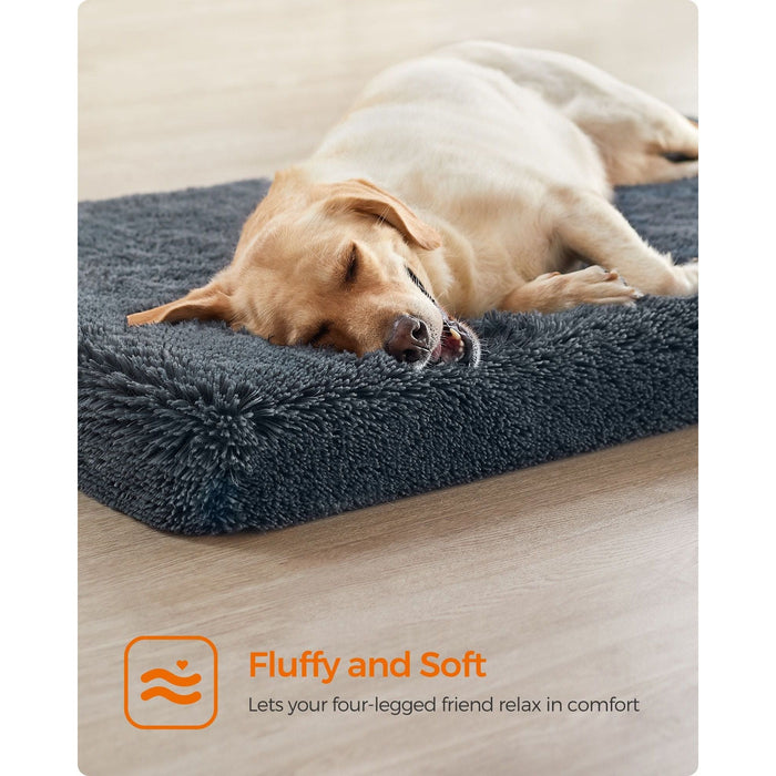 Feandrea Big Fluffy Dog Bed, Dark Grey