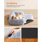 Feandrea Dog Beds For Large Dogs Washable Grey 110x95cm