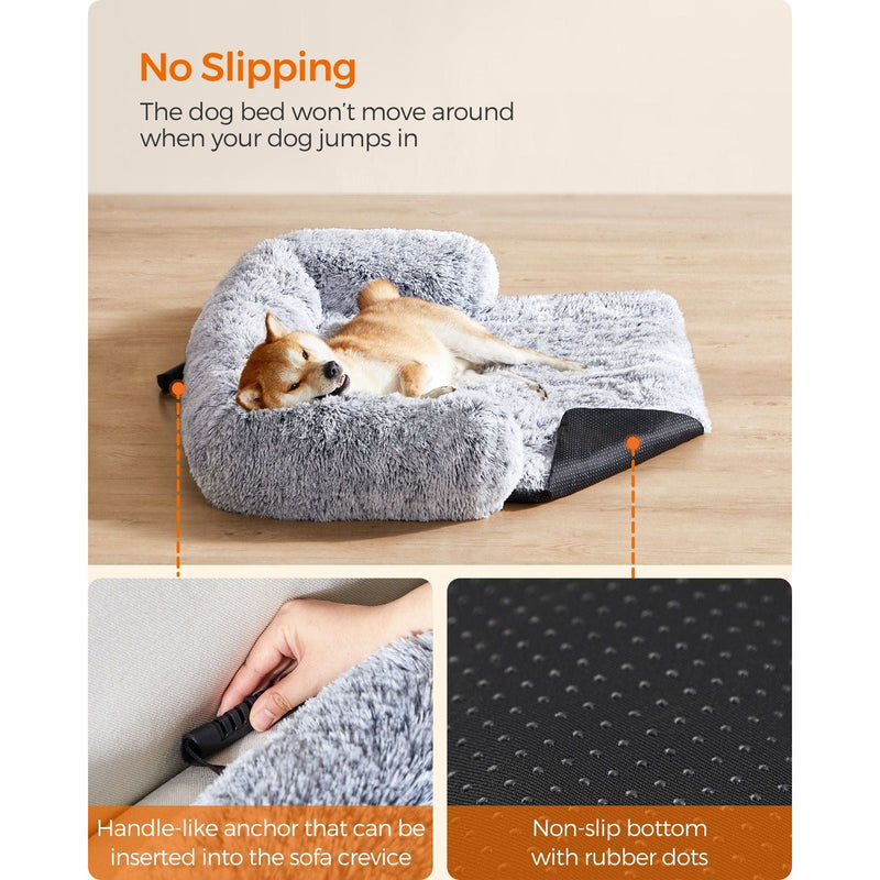 Feandrea Dog Beds For Large Dogs Washable Grey 110x95cm