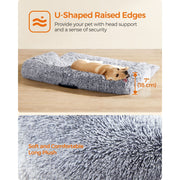 Feandrea Dog Beds For Large Dogs Washable, Grey, 122x95cm