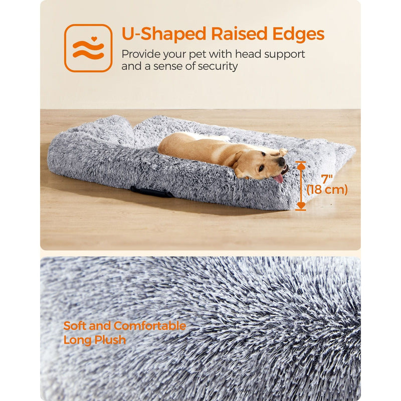 Feandrea Dog Beds For Large Dogs Washable, Grey, 122x95cm