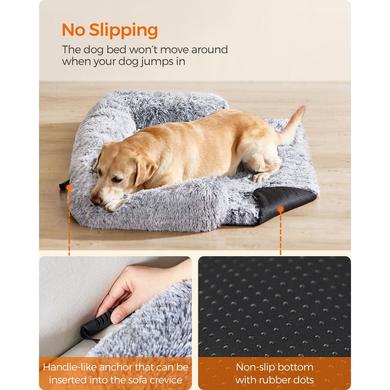 Feandrea Dog Beds For Large Dogs Washable, Grey, 122x95cm