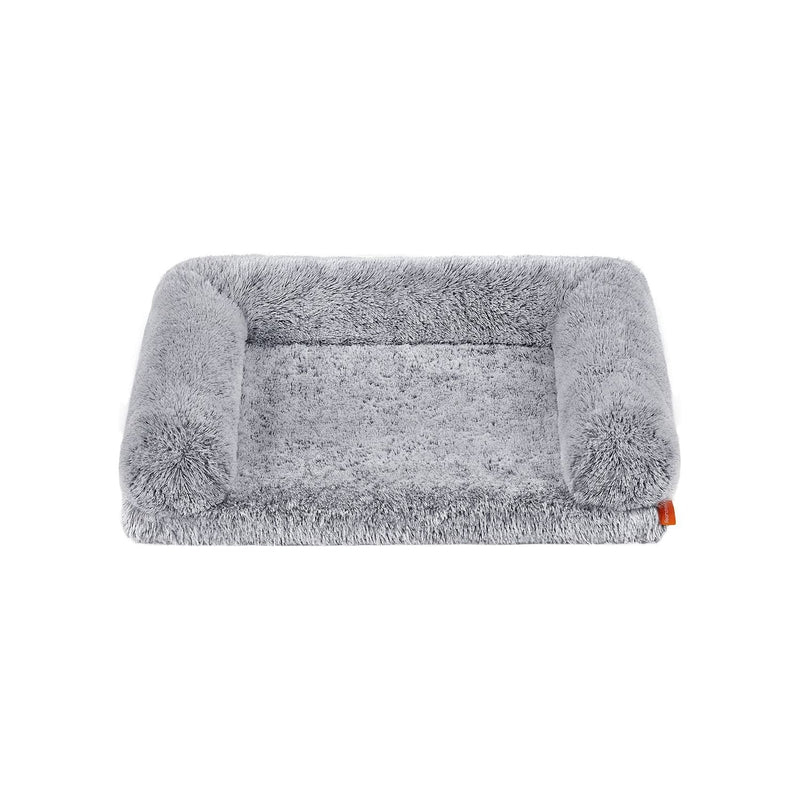 Feandrea Grey Fluffy Dog Bed, 91x68x23cm ( Large)