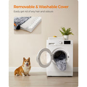 Feandrea Grey Fluffy Dog Bed, 91x68x23cm ( Large)