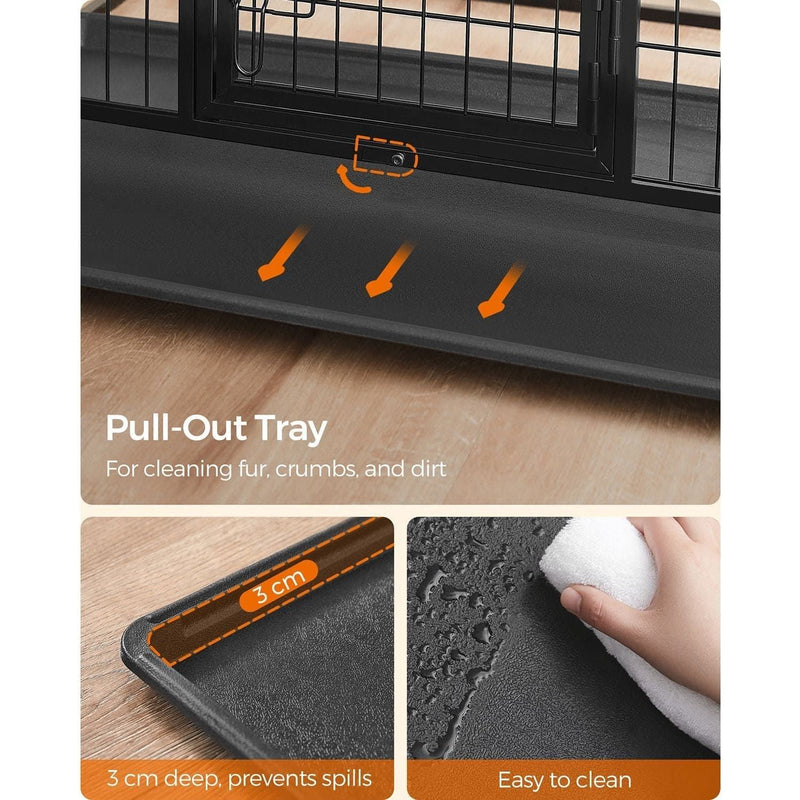 Feandrea Heavy Duty Dog Crate For Medium Sized Dogs