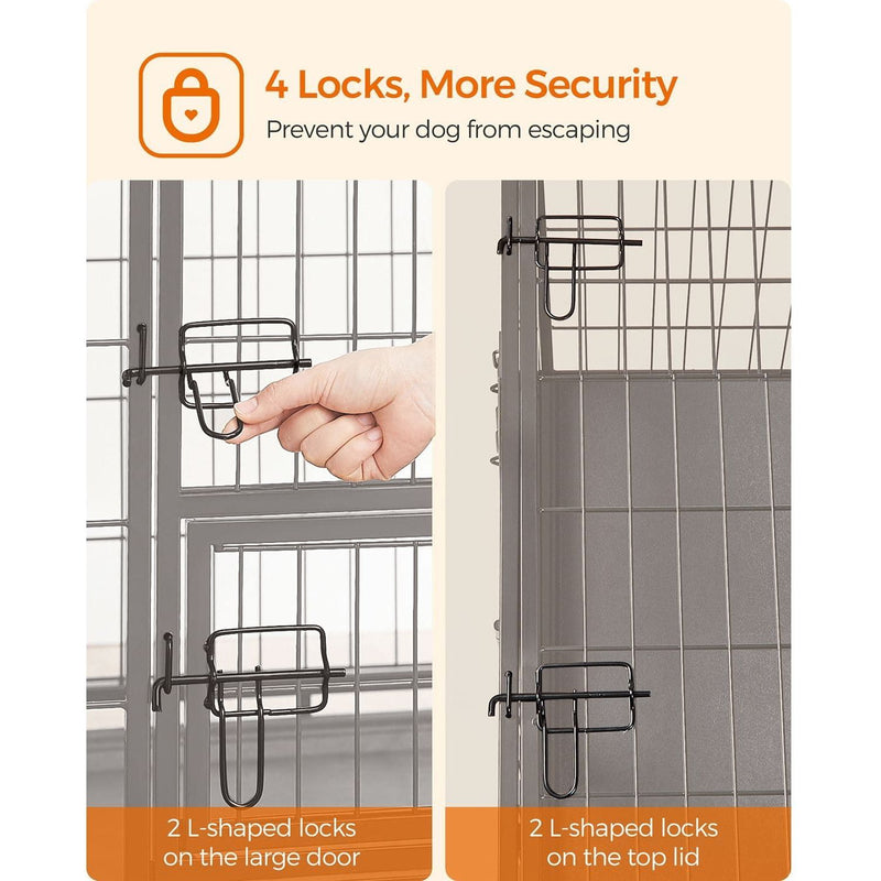 Feandrea Heavy Duty Dog Crate For Medium Sized Dogs