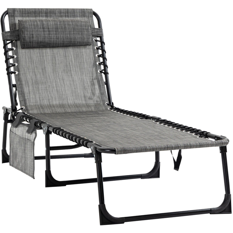 Portable Sun Lounger For Beach, Garden, Pool Outsunny