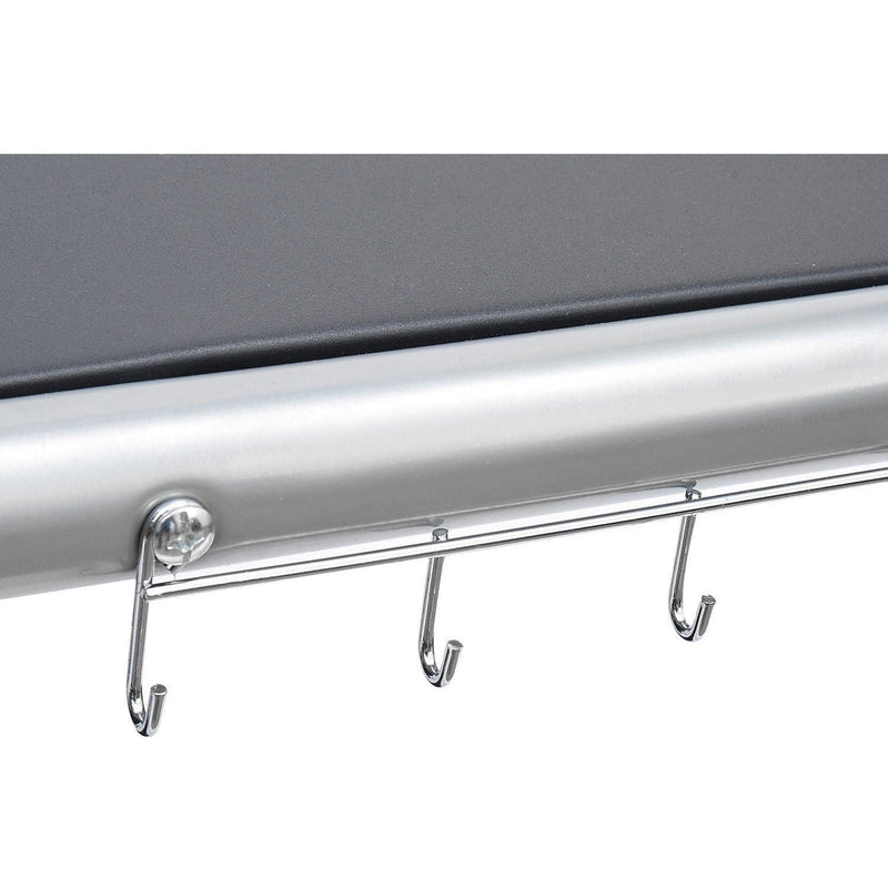 Charcoal Trolley BBQ with Wheels, Side Trays, Hooks