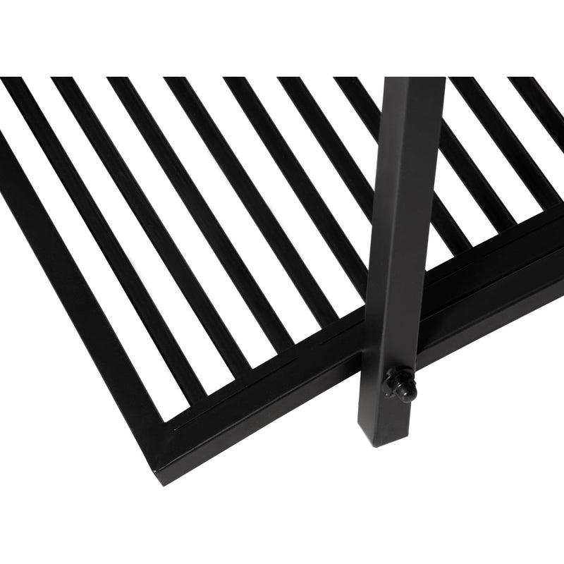 Outsunny 102L x 48W x 49H Classic Metal Garden Bridge with Safety Railings Arc Footbridge Decorative Pond  for Backyard Creek Stream, Black Outsunny