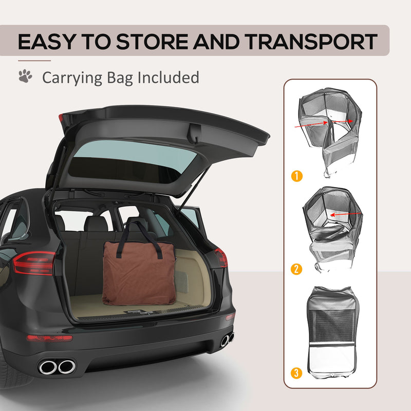 Fabric Pet Play Pen, 8-Panel Mesh, D90xH41cm, Outdoor Use