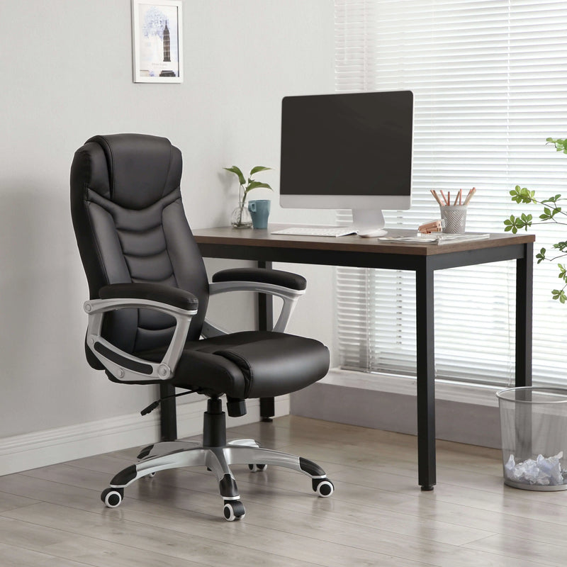 Black PU Leather Office Chair SONGMICS