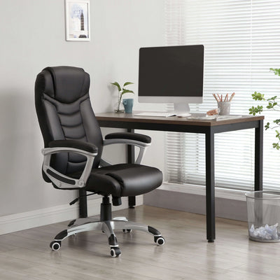 Black PU Leather Office Chair SONGMICS