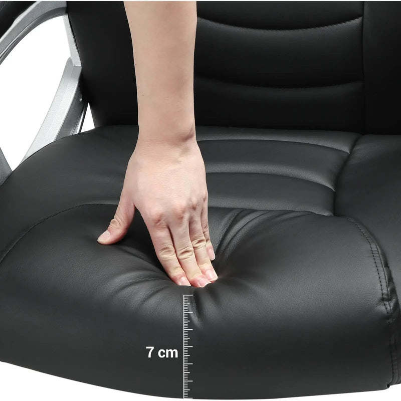 Black PU Leather Office Chair SONGMICS