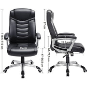Black PU Leather Office Chair SONGMICS