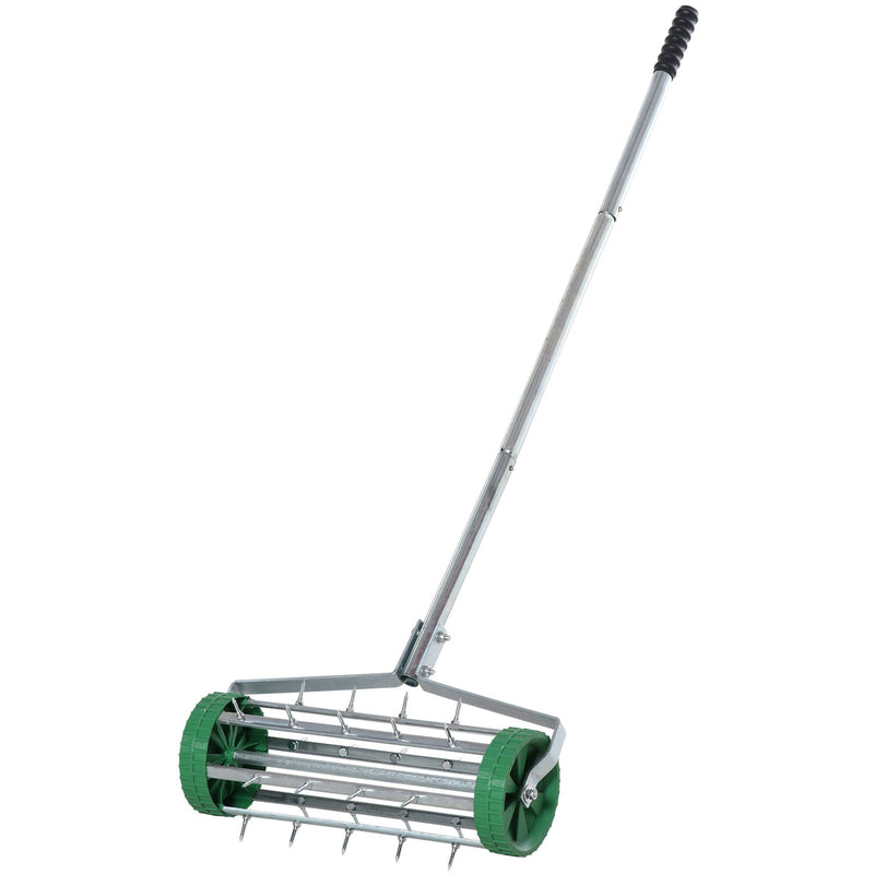 Rolling Garden Lawn Aerator, Steel Handle