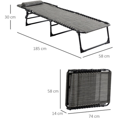 Portable Sun Lounger For Beach, Garden, Pool Outsunny