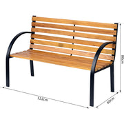 Slatted Garden Bench Outsunny