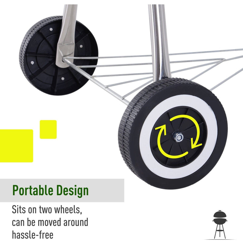 Charcoal Kettle Barbecue With Wheels