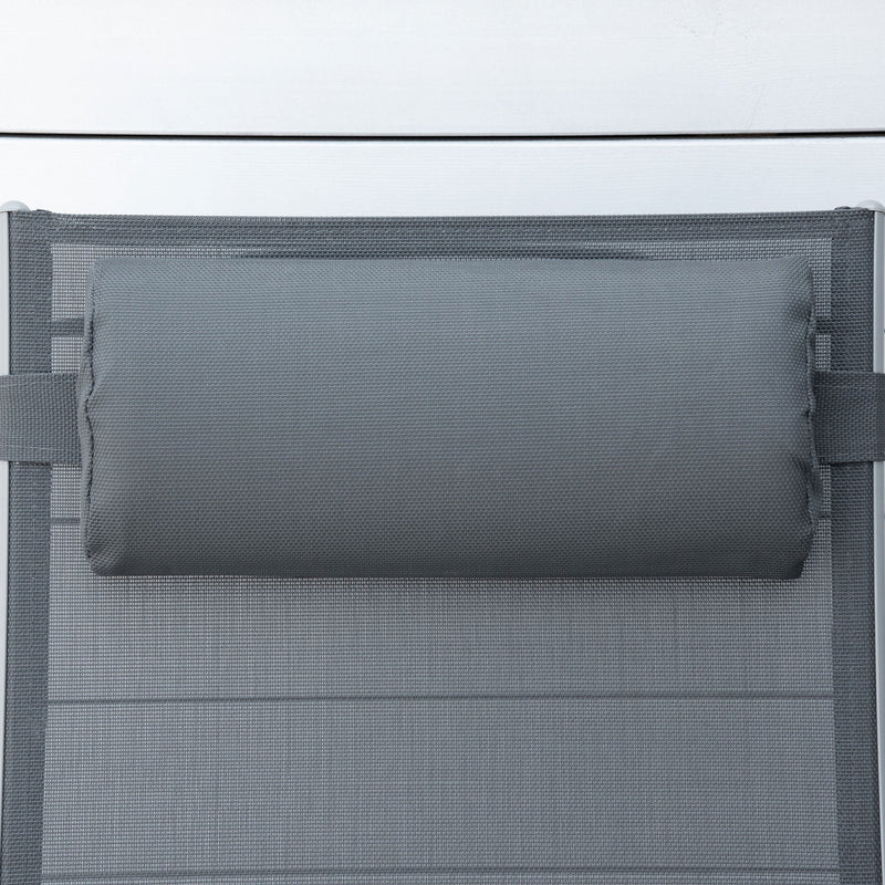 Folding Sun Lounger With Pillow