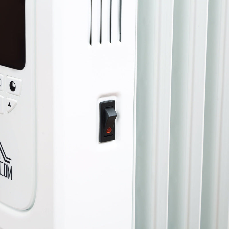 Oil Filled Radiator, LED Display, 3 Settings, Remote, 1630W