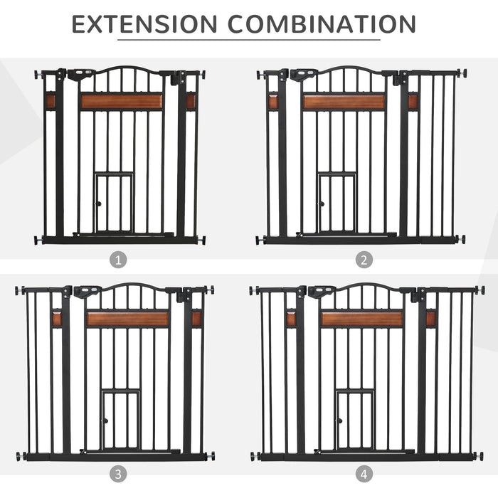 Pet Safety Gate with Door (74-105cm)