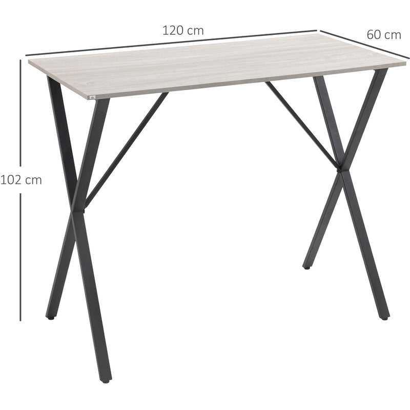 Rectangular Bar Table, Marble Effect, White