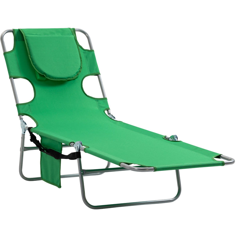 Sun Lounger With Face Hole Outsunny